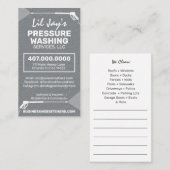 Sjabloon voor afwasmachine en reiniging van de dru visitekaartje (Voorkant / Achterkant)