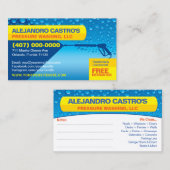 Sjabloon voor afwasmachine en reiniging van de dru visitekaartje (Voorkant / Achterkant)