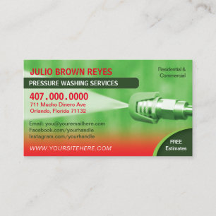 Sjabloon voor afwasmachine en reiniging van de dru visitekaartje