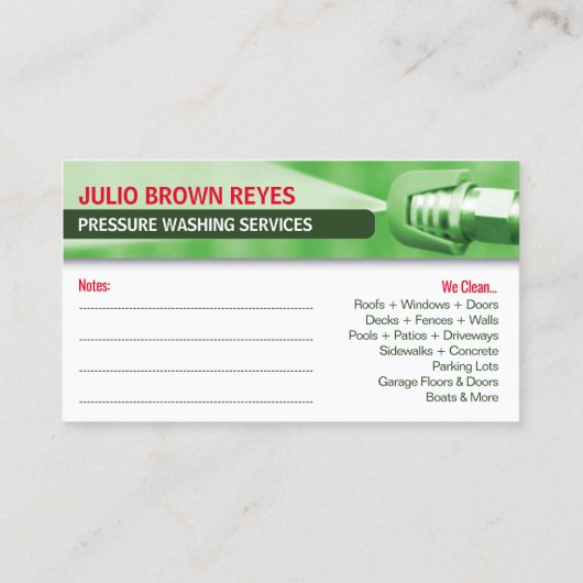 Sjabloon voor afwasmachine en reiniging van de dru visitekaartje (Achterkant)