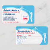 Sjabloon voor afwasmachine en reiniging van de dru visitekaartje (Voorkant / Achterkant)