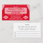 Sjabloon voor afwasmachine en reiniging van de dru visitekaartje (Voorkant / Achterkant)