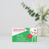 Sjabloon voor afwasmachine en reiniging van de dru visitekaartje (Staand voorkant)