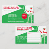 Sjabloon voor afwasmachine en reiniging van de dru visitekaartje (Voorkant / Achterkant)