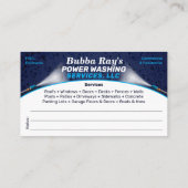 Sjabloon voor afwasmachine en reiniging van de dru visitekaartje (Achterkant)