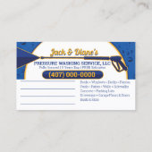 Sjabloon voor afwasmachine en reiniging van de dru visitekaartje (Achterkant)