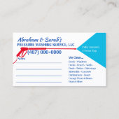 Sjabloon voor afwasmachine en reiniging van de dru visitekaartje (Achterkant)