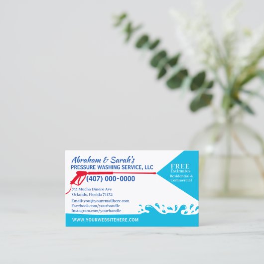 Sjabloon voor afwasmachine en reiniging van de dru visitekaartje (Staand voorkant)