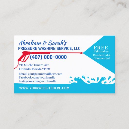 Sjabloon voor afwasmachine en reiniging van de dru visitekaartje (Voorkant)