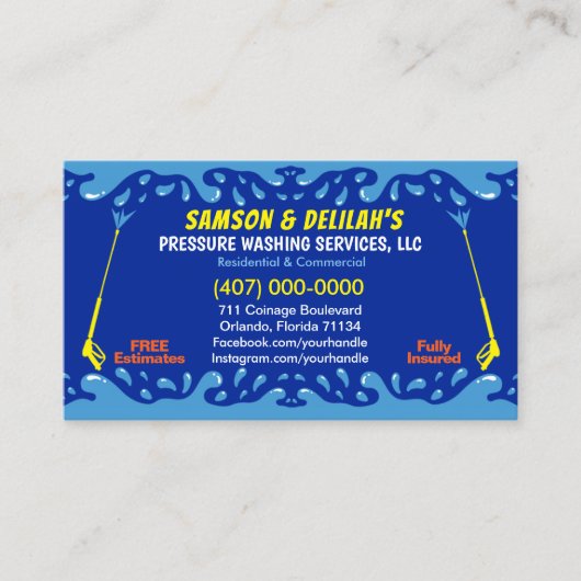 Sjabloon voor afwasmachine en reiniging van de dru visitekaartje (Voorkant)