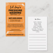 Sjabloon voor afwasmachine en reiniging van de dru visitekaartje (Voorkant / Achterkant)