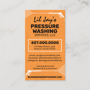 Sjabloon voor afwasmachine en reiniging van de dru visitekaartje