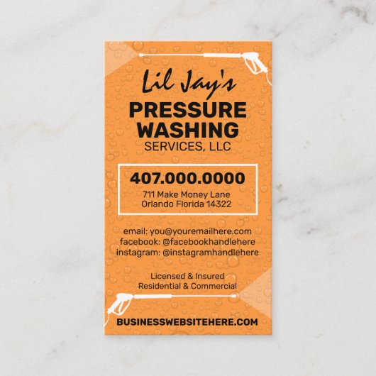 Sjabloon voor afwasmachine en reiniging van de dru visitekaartje (Voorkant)