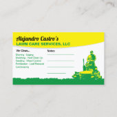 Sjabloon voor afwasmachine en reiniging van de dru visitekaartje (Achterkant)