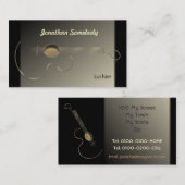 Sjabloon voor akoestische Guitar-Logo-visitekaartj Visitekaartje (Voorkant / Achterkant)