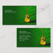 Sjabloon voor akoestische Guitar-muziek Contactkaartje (Voorkant / Achterkant)