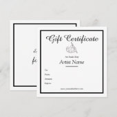 Sjabloon voor artistieke Studio Cadeaubon (Voorkant / Achterkant)