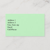 Sjabloon voor artistieke visitekaartjes (Achterkant)