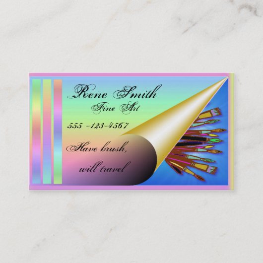 Sjabloon voor artistieke visitekaartjes (Voorkant)