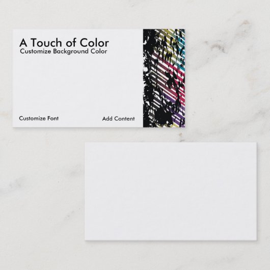Sjabloon voor artistieke visitekaartjes (Voorkant / Achterkant)