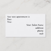 Sjabloon voor artistieke visitekaartjes maken afsprakenkaartje (Achterkant)