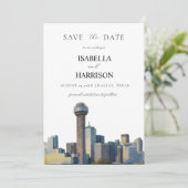 Sjabloon voor AUSTIN Dallas Save the Date Kaart (Staand voorkant)