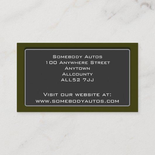 Sjabloon voor automatische handelskaarten 1 visitekaartje (Achterkant)