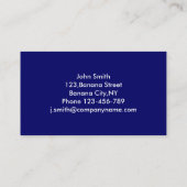 Sjabloon voor banaanvisitekaartjes visitekaartje (Achterkant)