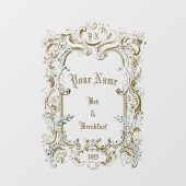 Sjabloon voor Bed & Breakfast in Victoriaanse stij Raamsticker (Vel)