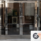 Sjabloon voor Bed & Breakfast met Victoriaanse ran Raamsticker (Kantoordeur)