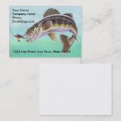 Sjabloon voor bedrijfskaart WALLEYE Visitekaartje (Voorkant / Achterkant)