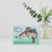 Sjabloon voor bedrijfskaart WALLEYE Visitekaartje (Staand voorkant)