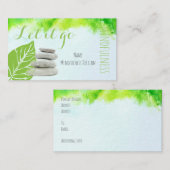 Sjabloon voor bedrijfskaarten met opening achteree visitekaartje (Voorkant / Achterkant)