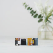 sjabloon voor bedrijfskaarten mini visitekaartje (Staand voorkant)