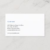 Sjabloon voor bedrijfskaarten van de machine visitekaartje (Achterkant)