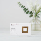 Sjabloon voor bedrijfskaarten van hout Lijst Visitekaartje (Staand voorkant)