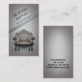 Sjabloon voor bedrijfskaarten voor interieurontwer visitekaartje (Voorkant / Achterkant)