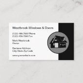 Sjabloon voor bedrijfskaarten voor Windows en deur Visitekaartje (Voorkant)