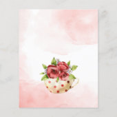 Sjabloon voor begrotingsuitnodiging voor Tea party (Achterkant)