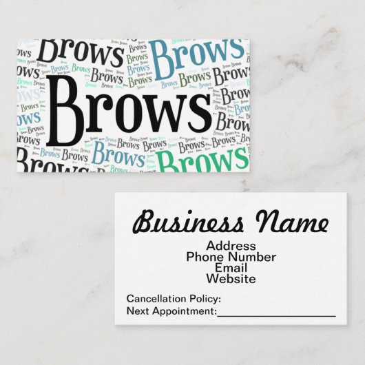 Sjabloon voor bewerkbare beenobjecten visitekaartje (Voorkant / Achterkant)