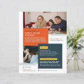 Sjabloon voor bijles in flyers (Staand voorkant)