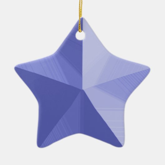  Sjabloon voor blauw kerstkerstversiering Keramisch Ornament (Voorkant)