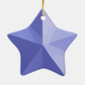  Sjabloon voor blauw kerstkerstversiering Keramisch Ornament (Achterkant)