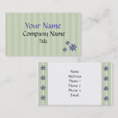 Sjabloon voor blauwgroen en blauwe visitekaartjes (Voorkant / Achterkant)