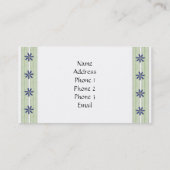 Sjabloon voor blauwgroen en blauwe visitekaartjes (Achterkant)