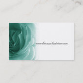 Sjabloon voor Blauwgroen Roos voor visitekaartjes (Achterkant)