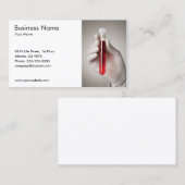 Sjabloon voor bloedmonsterkaart visitekaartje (Voorkant / Achterkant)