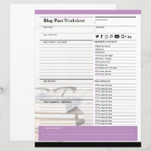 Sjabloon voor blogberichtenplanner (Voorkant / Achterkant)