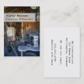 Sjabloon voor bouw en visitekaartjes van de bouwer (Voorkant / Achterkant)