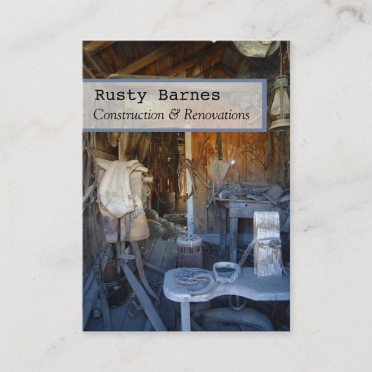 Sjabloon voor bouw en visitekaartjes van de bouwer (Voorkant)